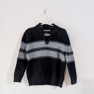 Quarter Zip Striped Sweater